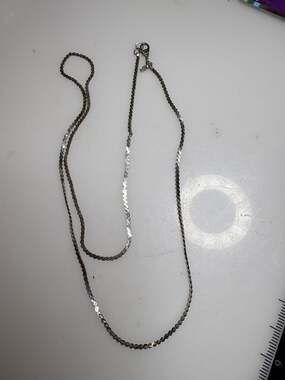 Vintage Monet Silver Tone S-Link Chain Necklace with Lobster Clasp